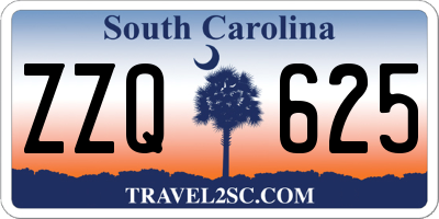 SC license plate ZZQ625