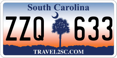 SC license plate ZZQ633