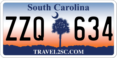 SC license plate ZZQ634