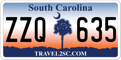 SC license plate ZZQ635