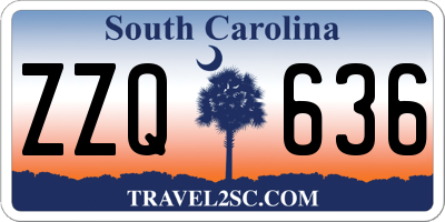 SC license plate ZZQ636