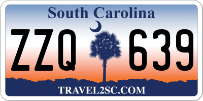SC license plate ZZQ639