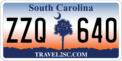 SC license plate ZZQ640