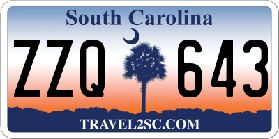 SC license plate ZZQ643