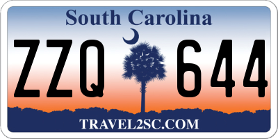 SC license plate ZZQ644