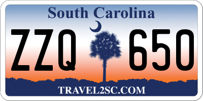 SC license plate ZZQ650