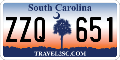 SC license plate ZZQ651