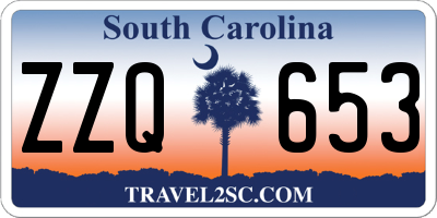 SC license plate ZZQ653