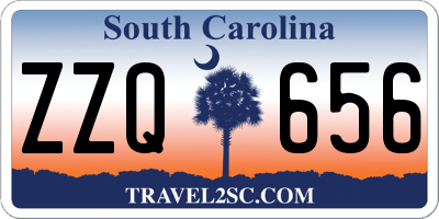 SC license plate ZZQ656