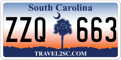 SC license plate ZZQ663