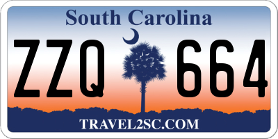 SC license plate ZZQ664