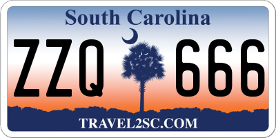 SC license plate ZZQ666