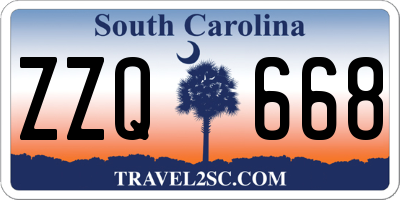 SC license plate ZZQ668