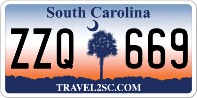 SC license plate ZZQ669