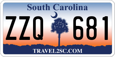 SC license plate ZZQ681