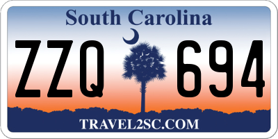SC license plate ZZQ694