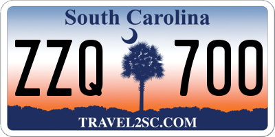 SC license plate ZZQ700