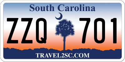 SC license plate ZZQ701
