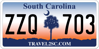 SC license plate ZZQ703