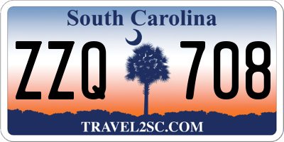 SC license plate ZZQ708