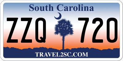 SC license plate ZZQ720