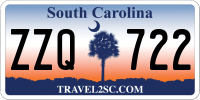 SC license plate ZZQ722