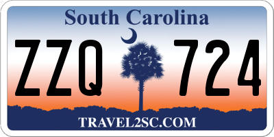 SC license plate ZZQ724