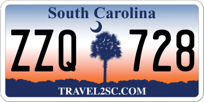 SC license plate ZZQ728