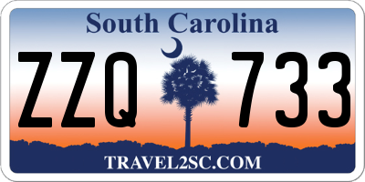 SC license plate ZZQ733