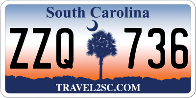 SC license plate ZZQ736