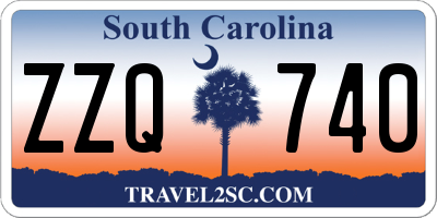 SC license plate ZZQ740