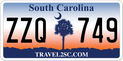 SC license plate ZZQ749
