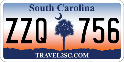 SC license plate ZZQ756