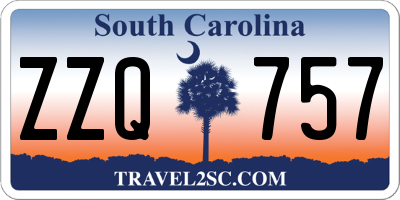 SC license plate ZZQ757