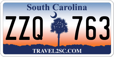 SC license plate ZZQ763