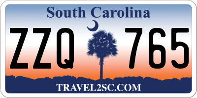 SC license plate ZZQ765