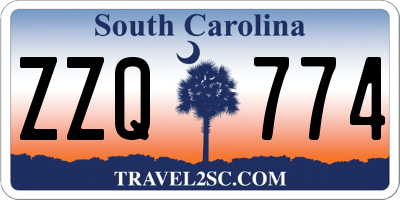 SC license plate ZZQ774