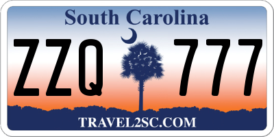 SC license plate ZZQ777