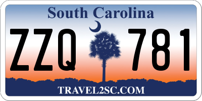 SC license plate ZZQ781