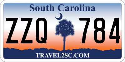 SC license plate ZZQ784