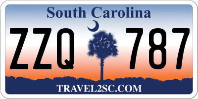 SC license plate ZZQ787