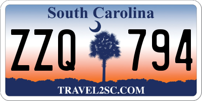 SC license plate ZZQ794