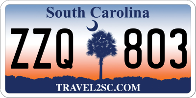 SC license plate ZZQ803