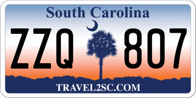 SC license plate ZZQ807