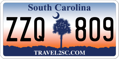SC license plate ZZQ809