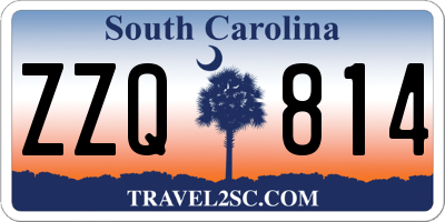 SC license plate ZZQ814