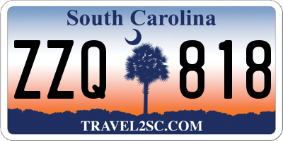 SC license plate ZZQ818