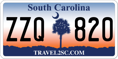 SC license plate ZZQ820