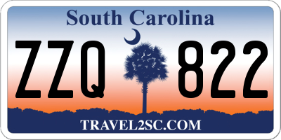 SC license plate ZZQ822