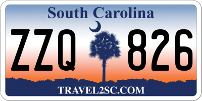 SC license plate ZZQ826